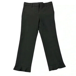 Ann Taylor Black Ruffle Hem Ankle Pants Size 4